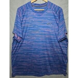 Nike Dri-Fit Athletic Short Sleeve Shirt, Men's Sz XXL, Blue/Purple, Polyester